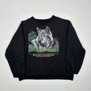 90s Wolf Ducks Unlimited Crewneck